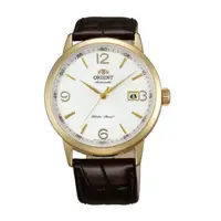 在飛比找蝦皮商城優惠-ORIENT東方錶 大數字日期顯示機械錶 白面金框 FER2