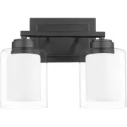 Quorum International 582-2-59 Fort Worth Bathroom Vanity Light Matte Black