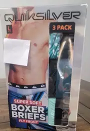 Quicksilver Men’s Boxer Briefs 3 pack fly front size LARGE