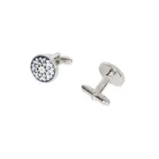 Van Heusen Men's Circle Round T-Bar Cufflinks Formal Business Accessory Silver