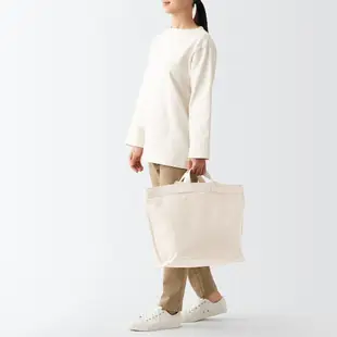 【MUJI 無印良品】帆布雙把手托特包 原色