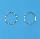 Genuine 925 Sterling Silver 15mm Hinged Sleeper Hoop Earrings