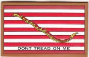 DON'T TREAD ON ME LEATHER FLAG PVC (SOFT RUBBER) PATCH