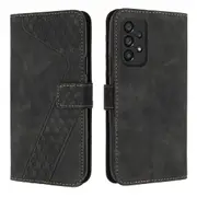 Samsung Galaxy A72 4G 5G Case, PU Leather Flip Cover Magnetic Clasp Design Wallet Card Slots Stand Case - Black