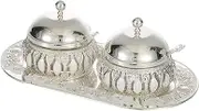 ＫＬＫＣＭＳ Condiment Canisters Pots Spice Serving Jars Set with Lid Spoon and Tray Seasoning Storage Canister for Cereal Pepper Spice