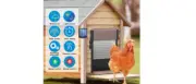 Chicken Coop Door Opener Solar Powered Timer Light Sensor (Light Blue not Brown)