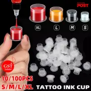 10~1000X Tattoo Ink Cups Plastic Cups Pots Pigment Cosmetic Microblading Bottle
