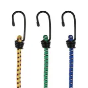 3Pcs Bungee Cord with Hooks 24" Rubber Bungee Cords for Outdoor