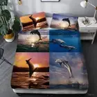 Cute Dolphin Duver /doona Cover Single Double Comfort Queen Bedding Set