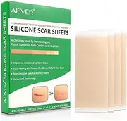 Silicone Scar Sheets,Advanced Scar Removal Sheets,Professional Reusable Scar silicone Scar Strips for C-Section, Surgery, Burn, Keloid, Injuries Acne and Stretch Marks,Old & New Scars,3"×1.6", 4 Sheets (2 Months Supply)