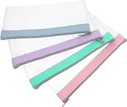 [Gadpiparty] 4pcs Frosted Transparent Cash Pouch with Zipper Budgeting Envelopes for Cash Checks More Reusable Money Storage
