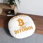 Bitcoin Pillow - Round Tufted Floor Cushion, Polyester Gift Idea
