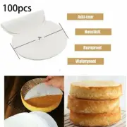 100x Non-Stick Round Parchment Paper Air Fryer Cake Tin Liners High Quality