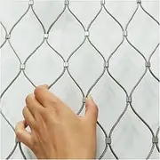SXEVZOO 304 Stainless Steel Rope Net, Garden Fencing, for Football Field Zoo Balcony, High Altitude Anti-Fall Fence, Garden Net(1.2x25m)