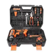 DNA MOTORING TOOLS-00020 Orange 46 Pcs 18V Cordless Power Drill Driver Bit Se...