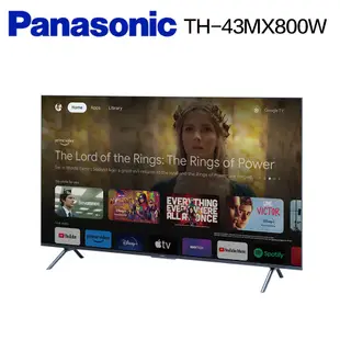 Panasonic 國際牌43吋 4K Google TV 智慧聯網顯示器(TH-43MX800W)