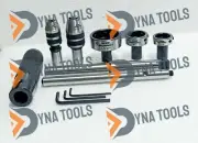 Lathe Tailstock Tap And Die Holder Set MT2 Shank Threading Tapping Kit 8 Pc Set.