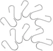 HOUDERCO 100Pcs Heavy Duty Zinc Coated S Hooks Versatile Kitchen Utensil Hangers for Over The Door Closet Rack Storage for Pots Pans and Clothes