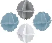 SHOWERORO 4pcs Anti-Entanglement Reusable Laundry Balls Washing Machine Washer Balls for Enhanced Softness and Fluffing in Clothes Suitable for Dryers and Washing Machines Random Color