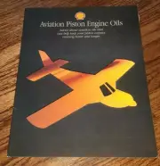 Shell aviation advertising engine oils 1987 PROMO folder w Papers AIRPLANE vtg