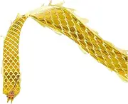 Dragon Dance Silk 8m/26ft Chinese Traditional Dragon Dance Ribbon Streamer Flinging Spiral Practice 3D Silk-Like Flowy Spinning & Shaking Poi for New Year Spring Festival Gifts (Color : Gold)