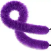 Purple Marabou Feather Boa - 45G 2 Yards Boas Feather for DIY Craft, Clothes, Ad