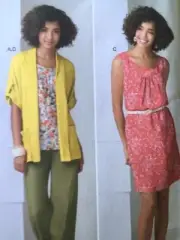 Simplicity Sewing Pattern 2262 Ladies Misses Dress Tunic Pants Size M-XXL Uncut