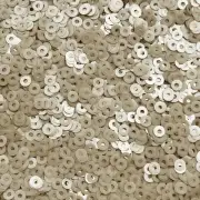 4mm Flat Sequins Beige Transparent Satin Matte Duo Reversible Medium Hole