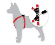 BlackDog Wear Dog Harness Step in Style [XSmall Red] - Red