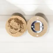 Joker Heath Ledger Engraved Magnetic Bottle Opener - Dark Knight Fan Gift