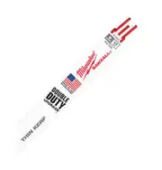 Milwaukee Double Duty 6 in. Thin Kerf Reciprocating Saw Blade 14 TPI 5 pk