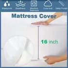 Terry Cotton Mattress Protector Bed Matress Waterproof Single King Baby Cot