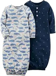 [Carter's] 2-Pack Babysoft Sleeper Gowns Whale and Anchor