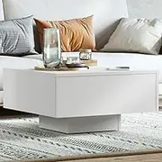 Coffee Table White 60x60x31.5 cm Engineered Wood Modern Furniture Living Room