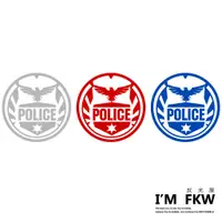 在飛比找蝦皮購物優惠-反光屋FKW 警徽 POLICE  機車反光貼紙 徽章 反光