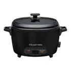 Russell Hobbs RHRC20BLK Turbo Electric Rice Cooker/Steamer Rack/Bowl 3L 1000 W