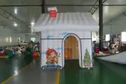 10'x10'x10' Inflatable Santa House Christmas Decoration W/Fan In Stock in U.S.