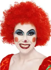 Basic Curly Red Afro Womens Costume Wig