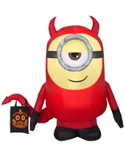 National Tree Company 42in Inflatable Halloween Minion Dave