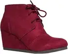 J. Adams Women's Roxy Wedge Ankle Boots, Casual Lace Up Low Heel Closed Toe...