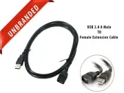 USB Extension Cable - USB 2.0 A Male to A Female Extension Cable, Black 2 Meter