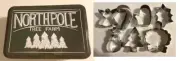 Christmas Tin with 7 Stainless Steel Cookie Cutters North Pole Tree Farm baker