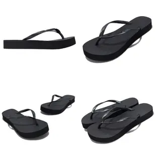 Havaianas 拖鞋 Slim Flatform 女鞋 香檳金 黑 厚底 增高 夾腳 人字 哈瓦仕 任選 【ACS】