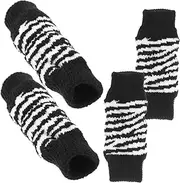 1 Set Dog -Socks Dog Leg Warmers Dog Leg Sleeve Small Dog Socks Dog Leg Dog Leg Sleeve Dog Elbow Protectors Pet Socks The Dog Cotton Puppy Supplies (Black and White, L)