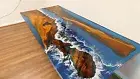 Ocean Table Top, Epoxy Resin Table, Epoxy Table Top, Acacia Wood Table Decors
