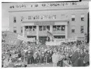 Welcoming Ceremony for Eisenhower 1955 Photo - Gettysburg, Pennsylvania. Barehea