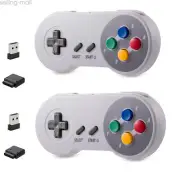 2PCS Wireless SNES Controller & Adapter for Super Nintendo Entertainment System