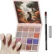 Solid Gel Nail Polish Palette – 16 Color Magnetic Gel for Design | Compact Gels Paint Palette for Women, Manicure Kit for Salon Style Nails at Home or