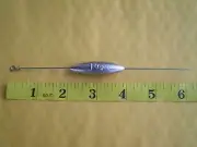 8 PCS. STRAIGHT DOWN BOTTOM BOUNCER SINKER, 1-1/2 OZ. W/S. STEEL WIRE .041 X 6"