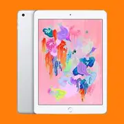 Apple iPad 6 Cellular 9.7" (128GB, Silver) - Excellent